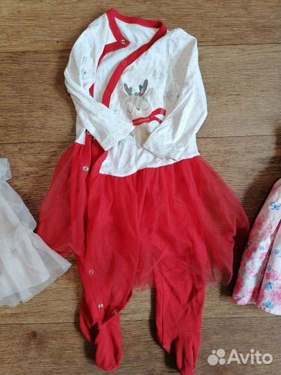 Нарядные вещи на девочку 9-12 месяцев