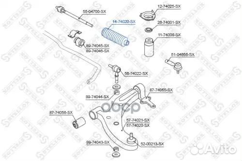 Пыльник рул. рейки nissan almera n16 00 Stellox