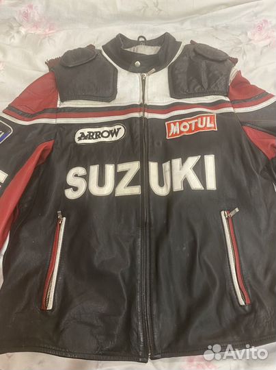 Мотокуртка кожаная мужская