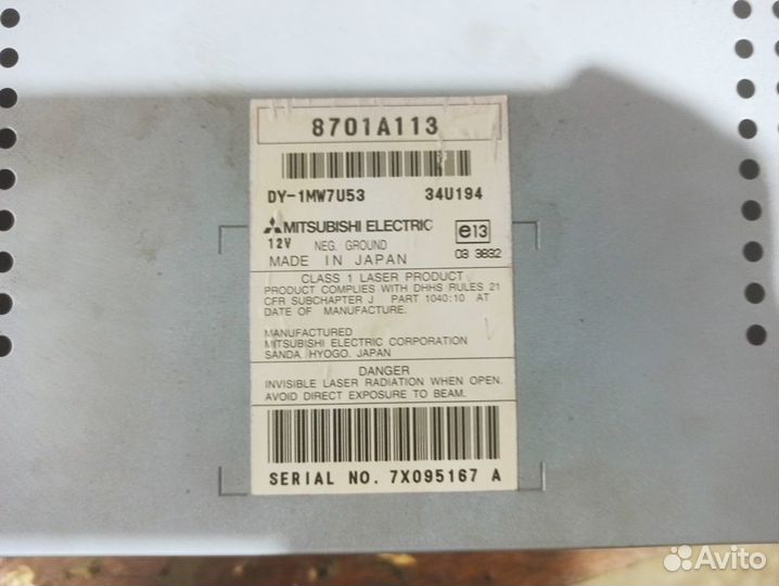 Магнитола штатная Mitsubishi pajero 4