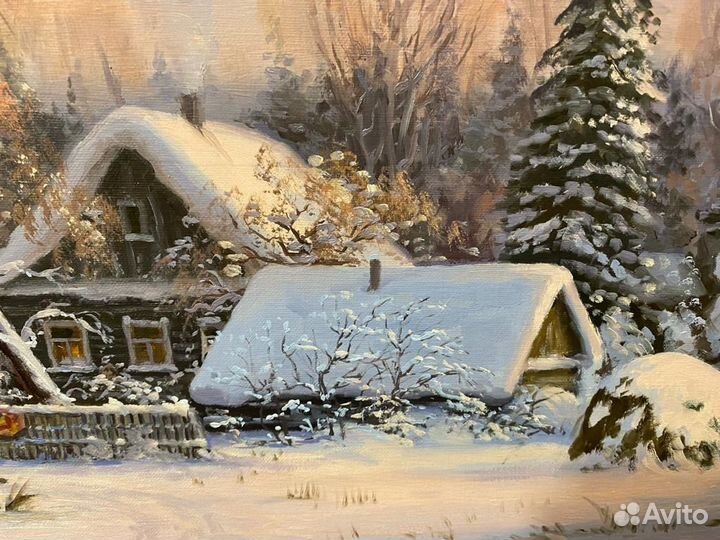 Картина «Зимний вечер» 85*60 Долгополый А. А
