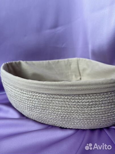 Угловая корзина из хлопкового шнура