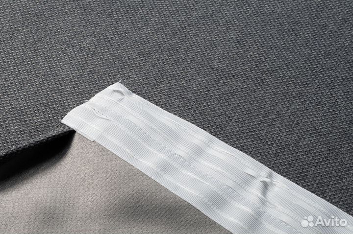 Шторы рогожка блэкаут графит 110*270