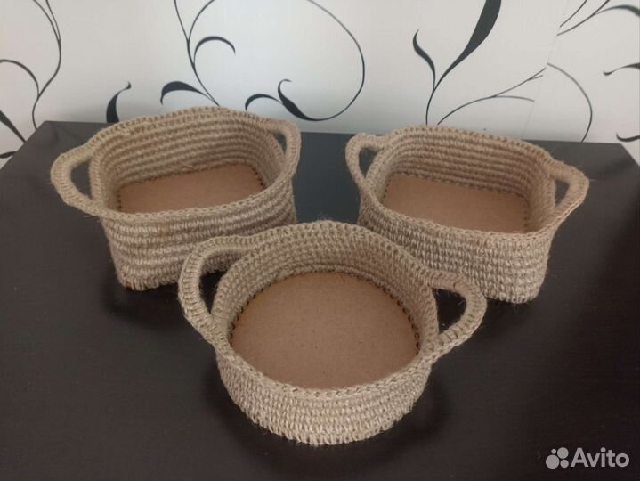 Корзинка из джута)