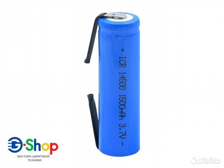 Аккумулятор Li-Ion 14500 3.7V 1500mAh размер AA