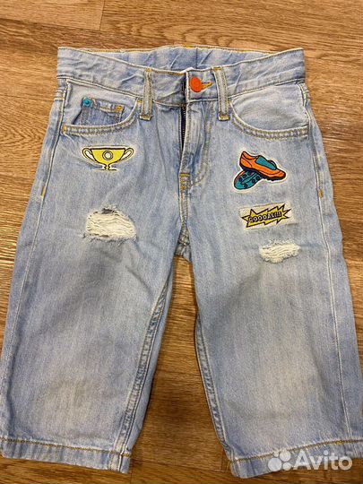 Джинсовые бриджи -шорты