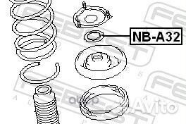 Подшипник опоры переднего амортизатора (nissan