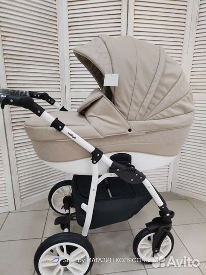 Новые коляски 2 в 1 Индиго в эко коже