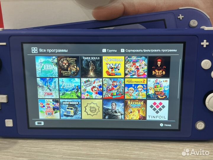 Новая Прошитая чипом Nintendo Switch lite Blue