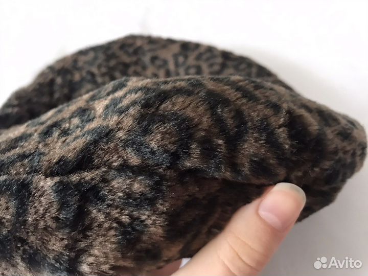 Crazy Horse винтажный меховой берет леопард
