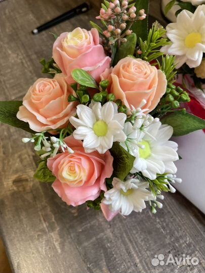 Букет из мыльных цветов