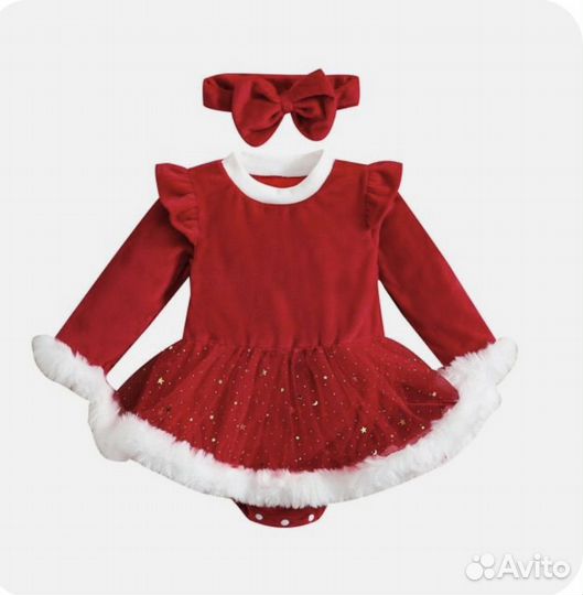 Новогодний костюм для девочки (для двойни)