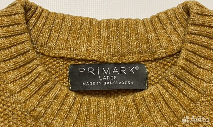 Мужской свитер хлопок primark 50 52