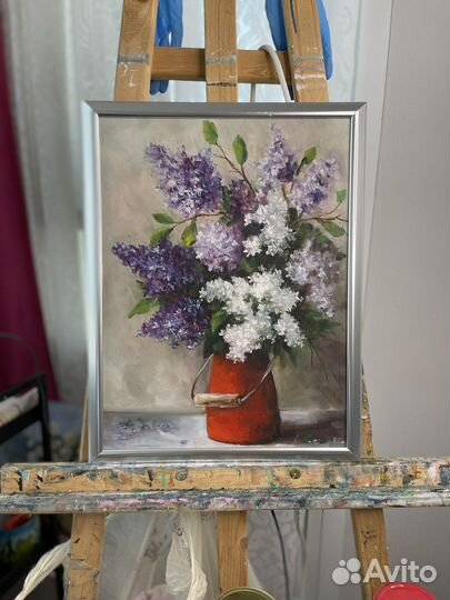 Букет сирени картина