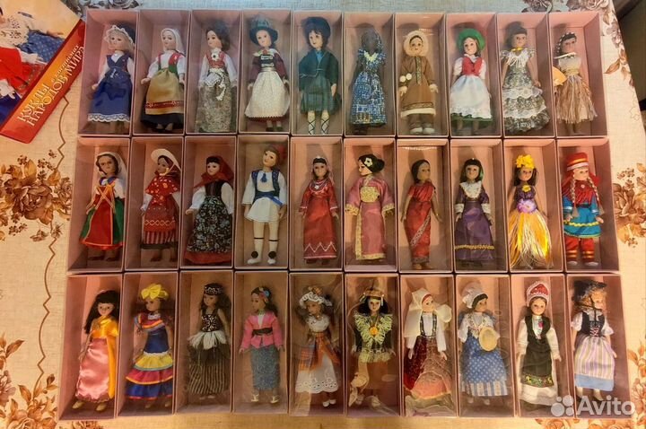Фарфоровые куклы народов мира коллекция 30 шт