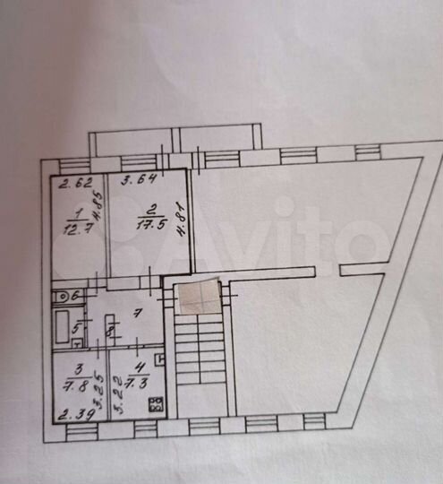 3-к. квартира, 56,3 м², 4/5 эт.