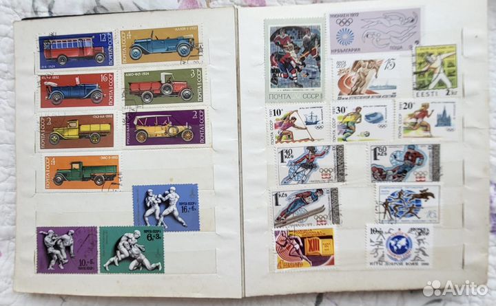 Большая коллекция марок времен СССР