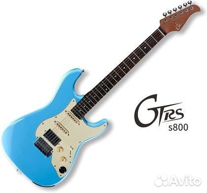 Электрогитара со встроенным процессором Mooer gtrs S800 Blue