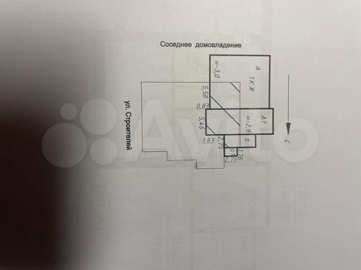 Дом 69,1 м² на участке 3,3 сот.