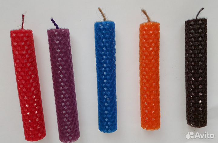 Натуральные, цветные свечи из вощины