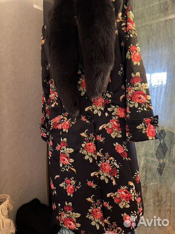 Пальто женское с чернобуркой,весна.Размер46-48