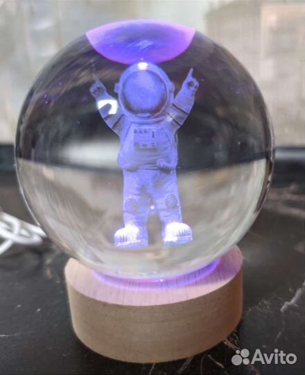 Светильник 3D ночник Хрустальные шары LED RGB NEW