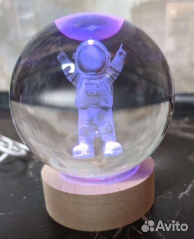 Светильник 3D ночник Хрустальные шары LED RGB NEW