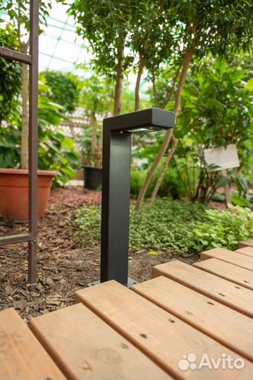 Садовый фонарь наземный черный