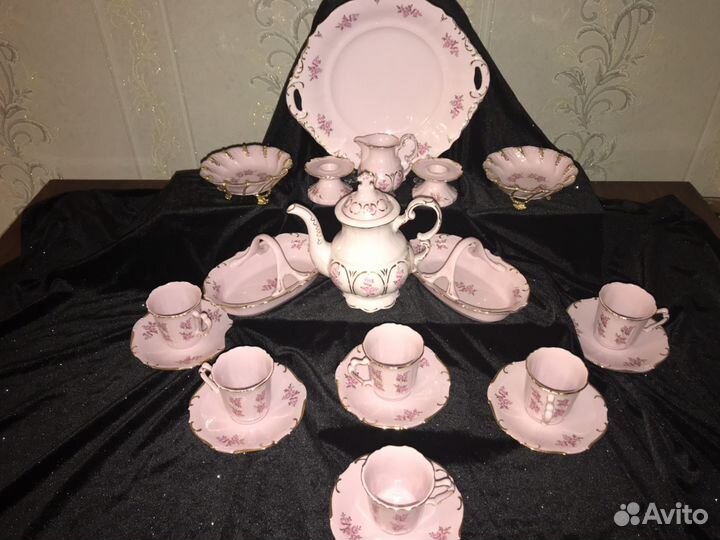 Фарфор Эксклюзив(Pink Pose) 14 карат зол