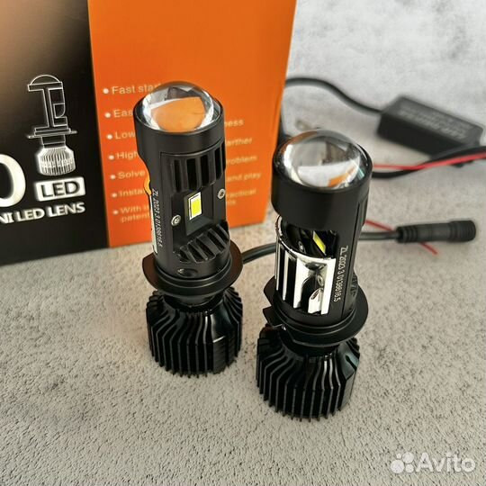Y10 mini LED lens H7, мини лед линзы h7