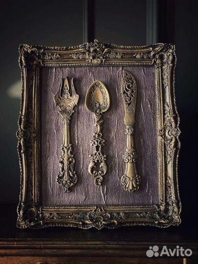 Панно для кухни со столовыми приборами