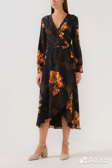 Платье из шелка с цветочным принтом Ted Baker