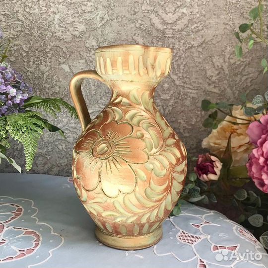 Кувшин глиняный, винтаж, Германия