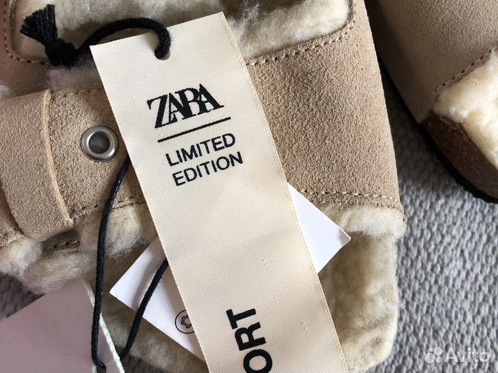 Сандалии zara кожаные