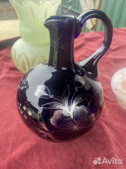 Ваза кувшин стекло фигурка медведь