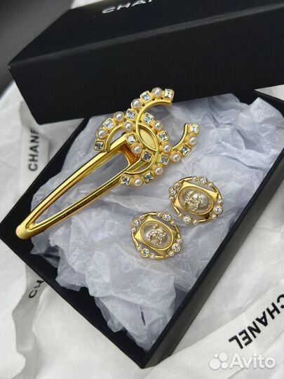 Серьги Заколка Chanel