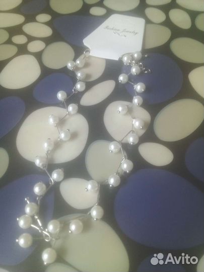 Ожерелье на шею из искуственого жемчуга