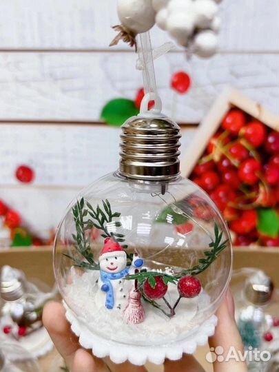 Светящиеся шарики на Елку