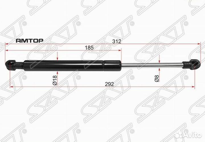 SAT ST-BKK760010 Амортизатор капота land rover ran