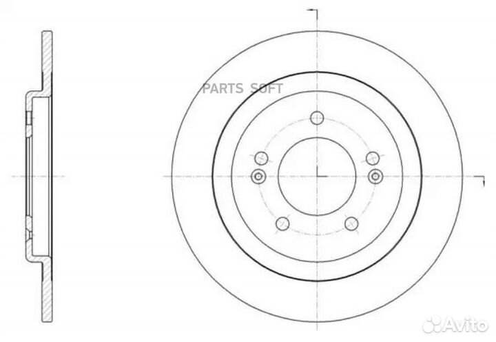Road house 61506.00 Диск торм. зад.284x10 5 отв