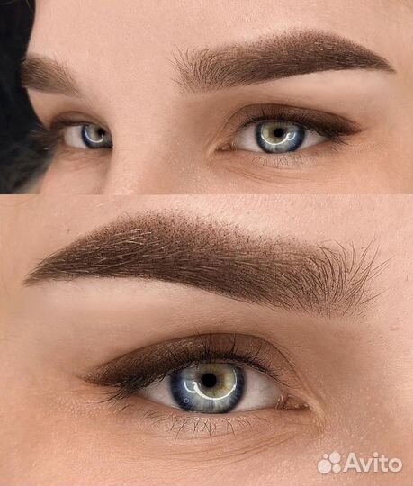 Татуаж Волосковый Пудровые брови Нанонапыление