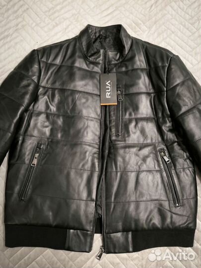 Кожаная куртка мужская теплая RUA 50-52