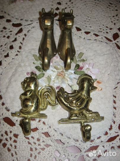 Винтажные вешалки бронза латунь Германия