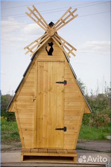 Уличный туалет деревянный ACC342