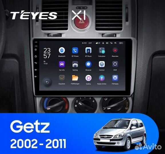 Магнитола Teyes X1 4G Hyundai Getz 2+32гб