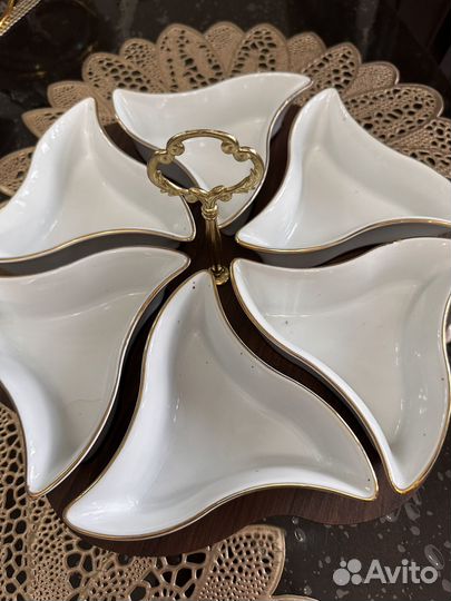 Менажница с деревянный поставкой турция