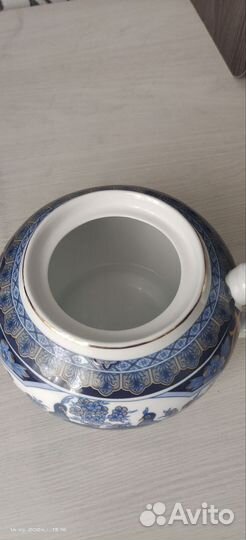 Чайник заварочный фарфоровый Бронь