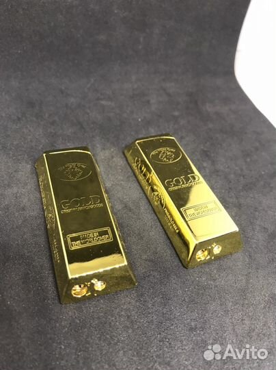 Зажигалка в виде слитка золото металл