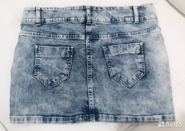 Юбка джинсовая голубая для девочки подростка
