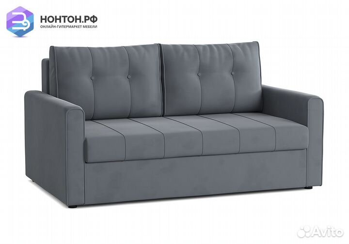 Диван еврокнижка Лео темно-серый